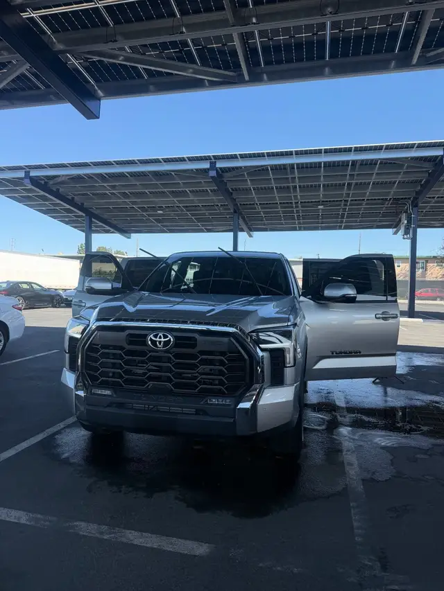 Toyota Tundra detailed under a carport